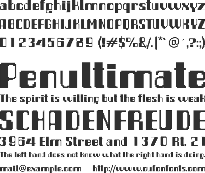 Pixel Draft font preview