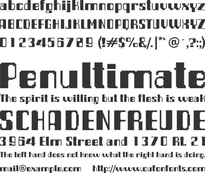Pixel Draft font preview
