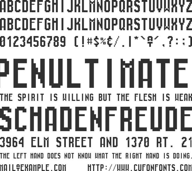 Starting Machine font preview