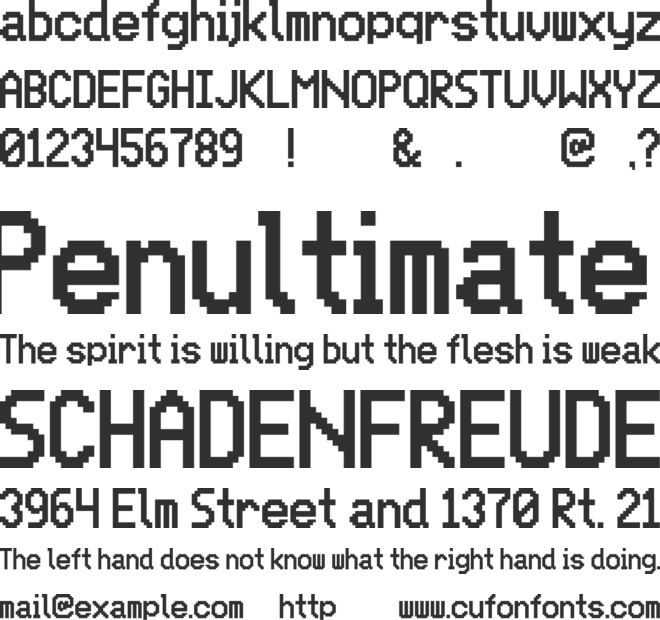 EASVHS font preview