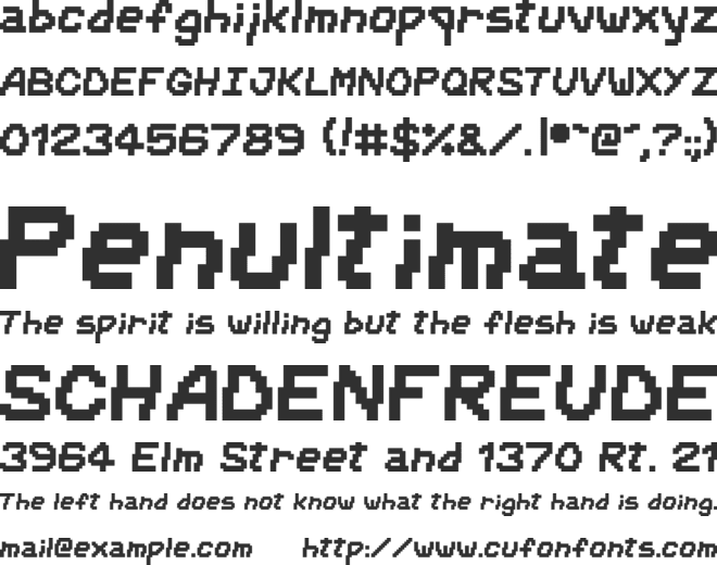 Awfully Digital font preview