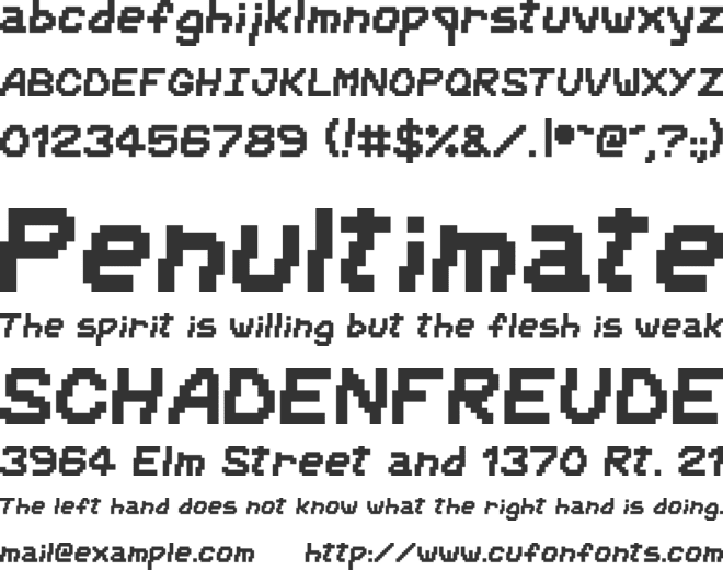 Awfully Digital font preview