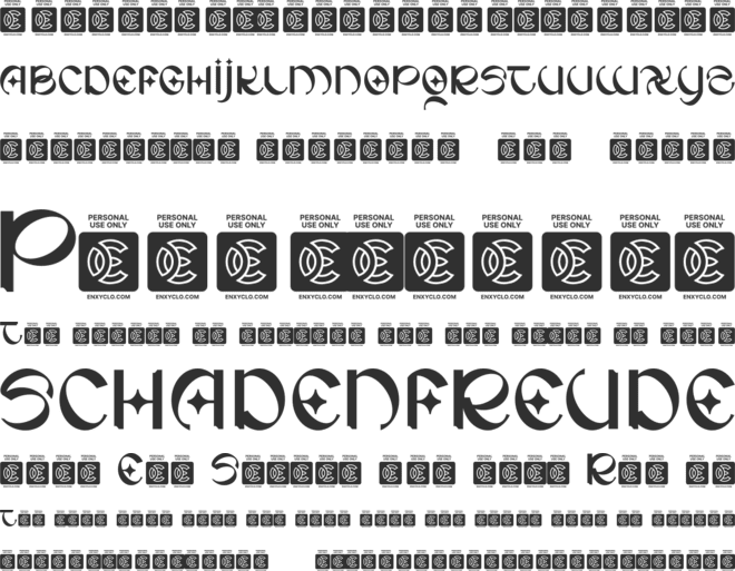 GAHIBOE font preview