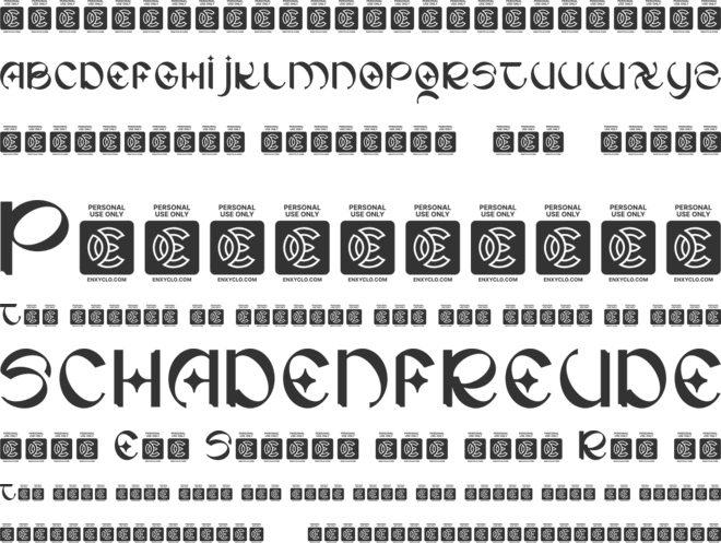 GAHIBOE font preview