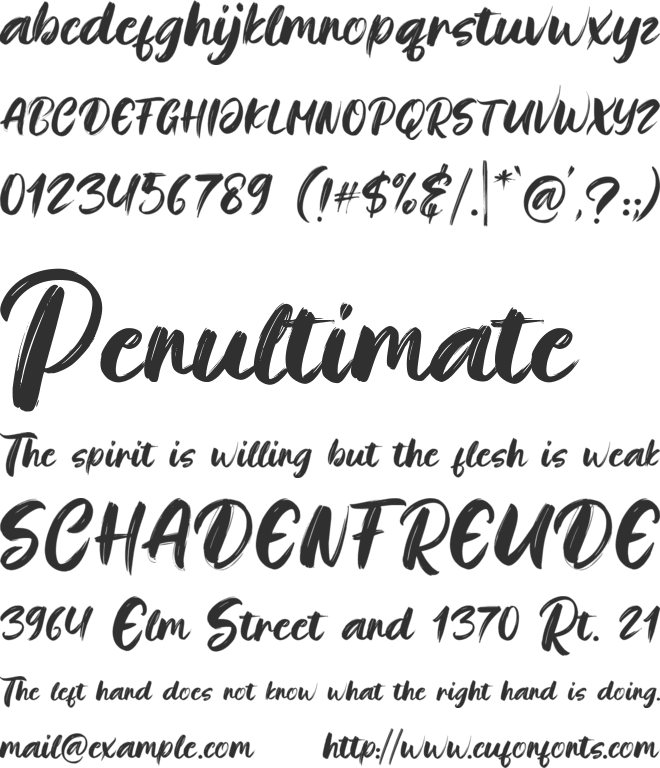 Instink font preview
