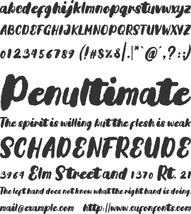 Brasti font preview
