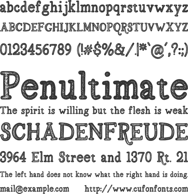 Challenger Rough font preview