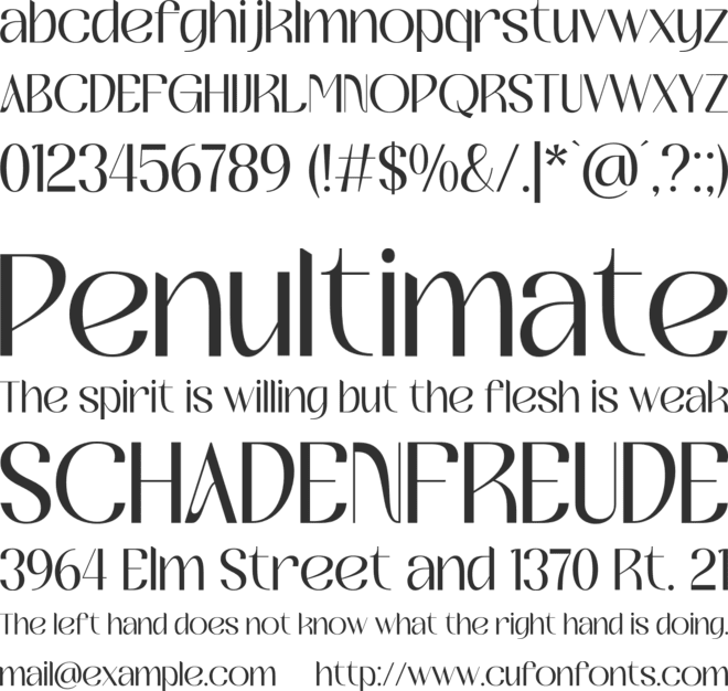 Berday font preview