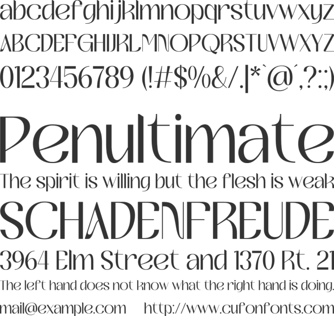 Berday font preview