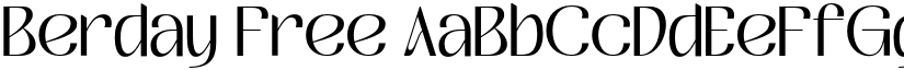 Berday Free font