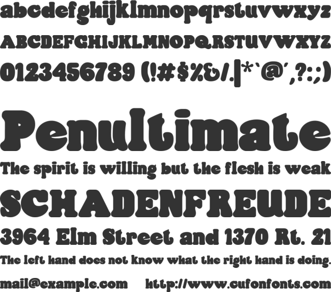 Pagolla font preview