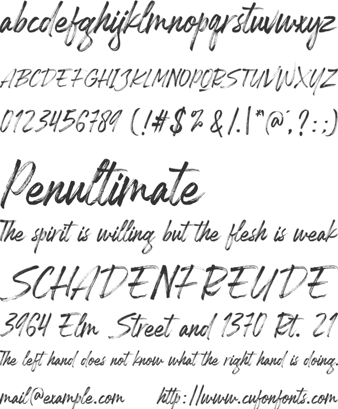 Marstain font preview