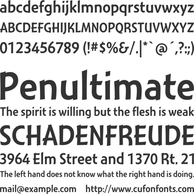 Montara font preview