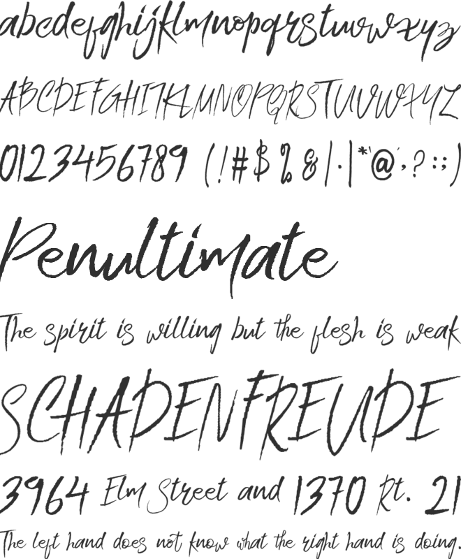 Ink Hill font preview