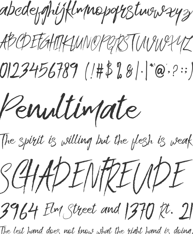 Ink Hill font preview