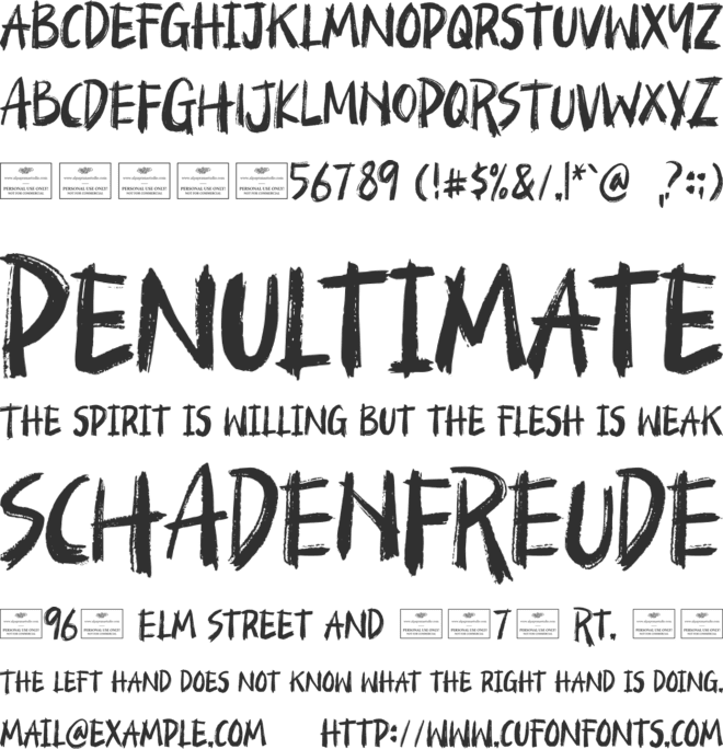 Spooky And Dreadful font preview