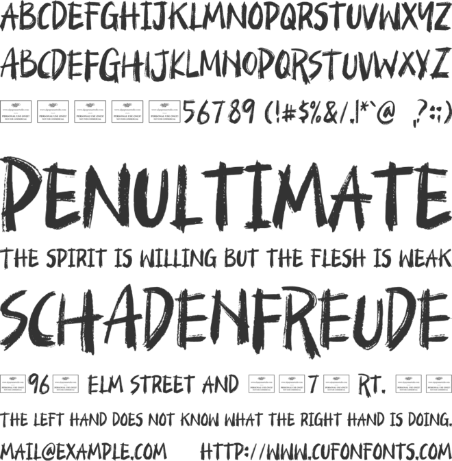 Spooky And Dreadful font preview