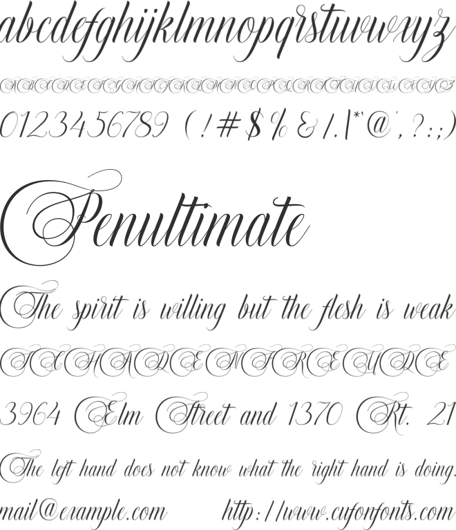 Murchison Script font preview