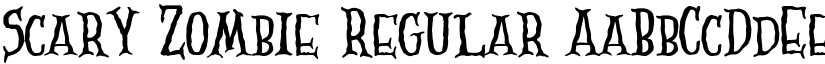 Scary Zombie Regular font