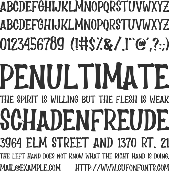 Scary House font preview