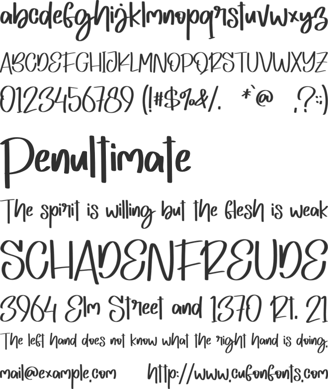 Gabrilya - Personal Use font preview