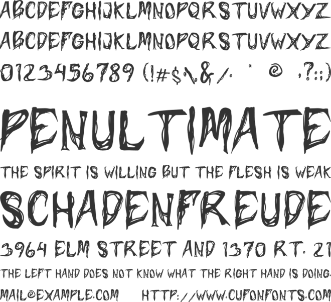 Deadlife font preview