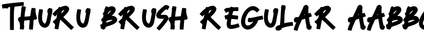 Thuru Brush Regular font