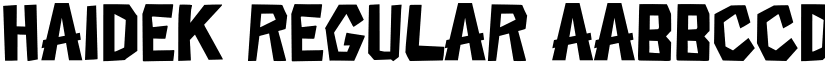 HAIDEK Regular font