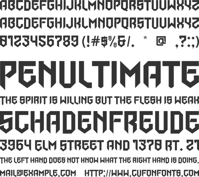 Air Flight font preview