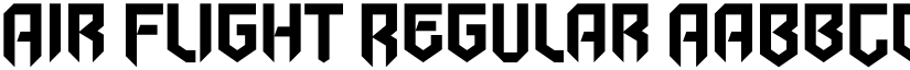 Air Flight Regular font
