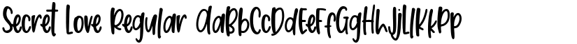 Secret Love Regular font