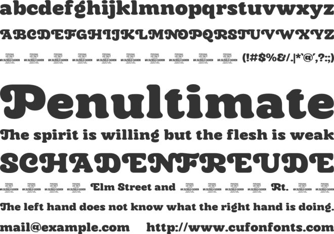Fashion PERSONAL USE font preview