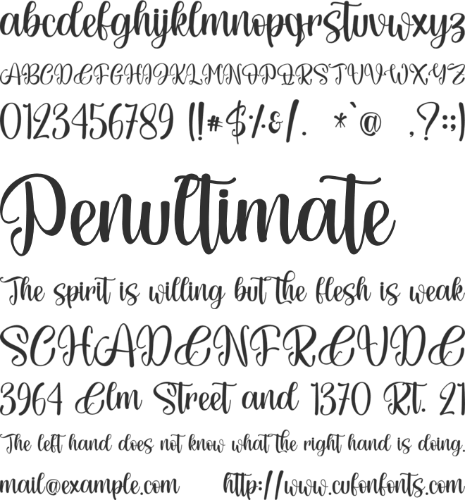 Bogitha - Personal Use font preview