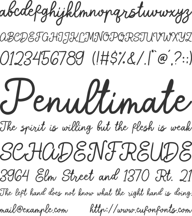 Shade Blue font preview