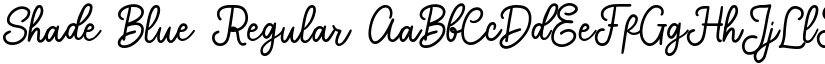 Shade Blue Regular font