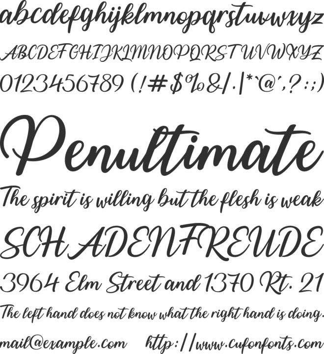 Winter Story font preview