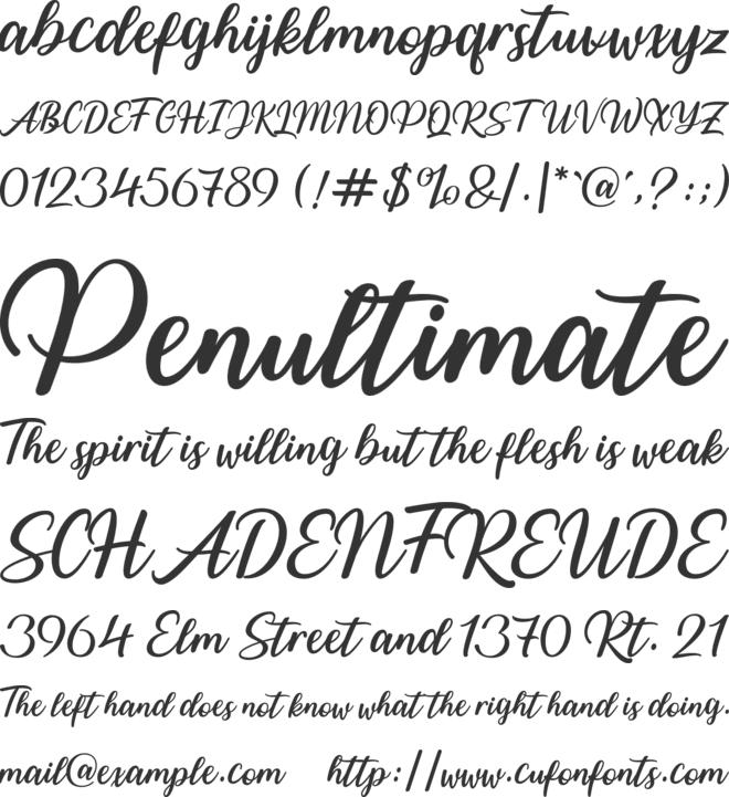 Winter Story font preview