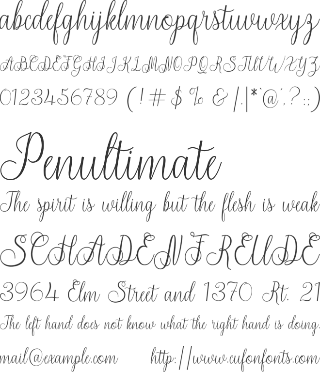 Syarlina font preview