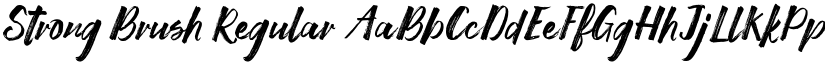 Strong Brush Regular font