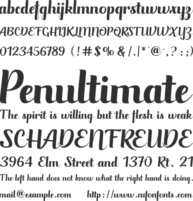 Schuyler Script font preview