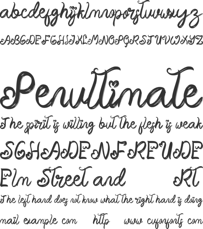 Malikasthi font preview