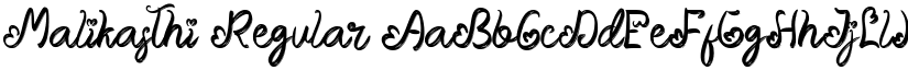 Malikasthi Regular font
