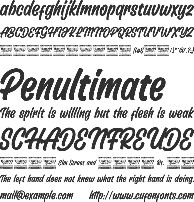 Orittis font preview