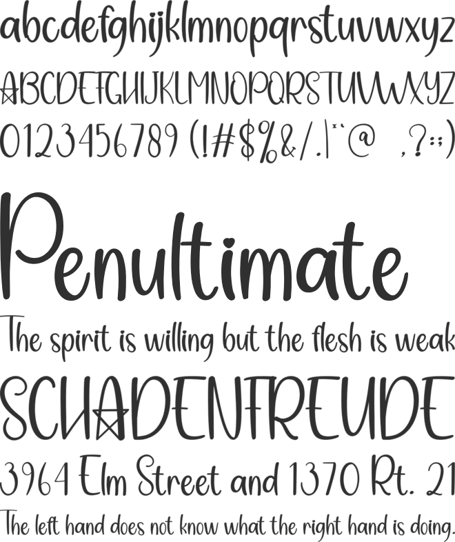 Baby Valentine font preview