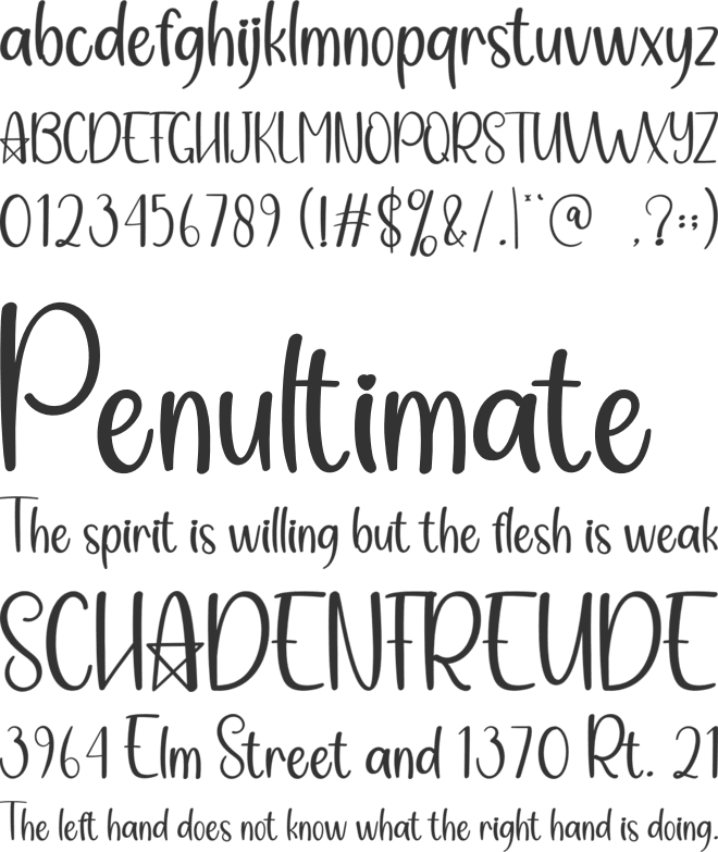 Baby Valentine font preview