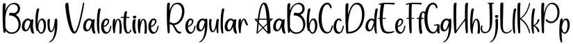 Baby Valentine Regular font