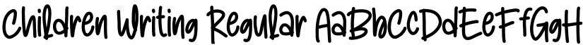 Children Writing Regular font