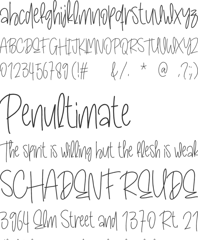 Unique Idea font preview