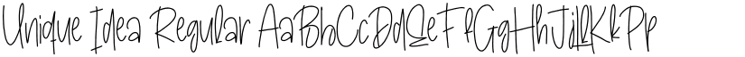 Unique Idea Regular font