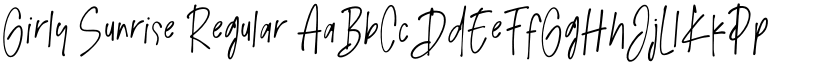 Girly Sunrise Regular font